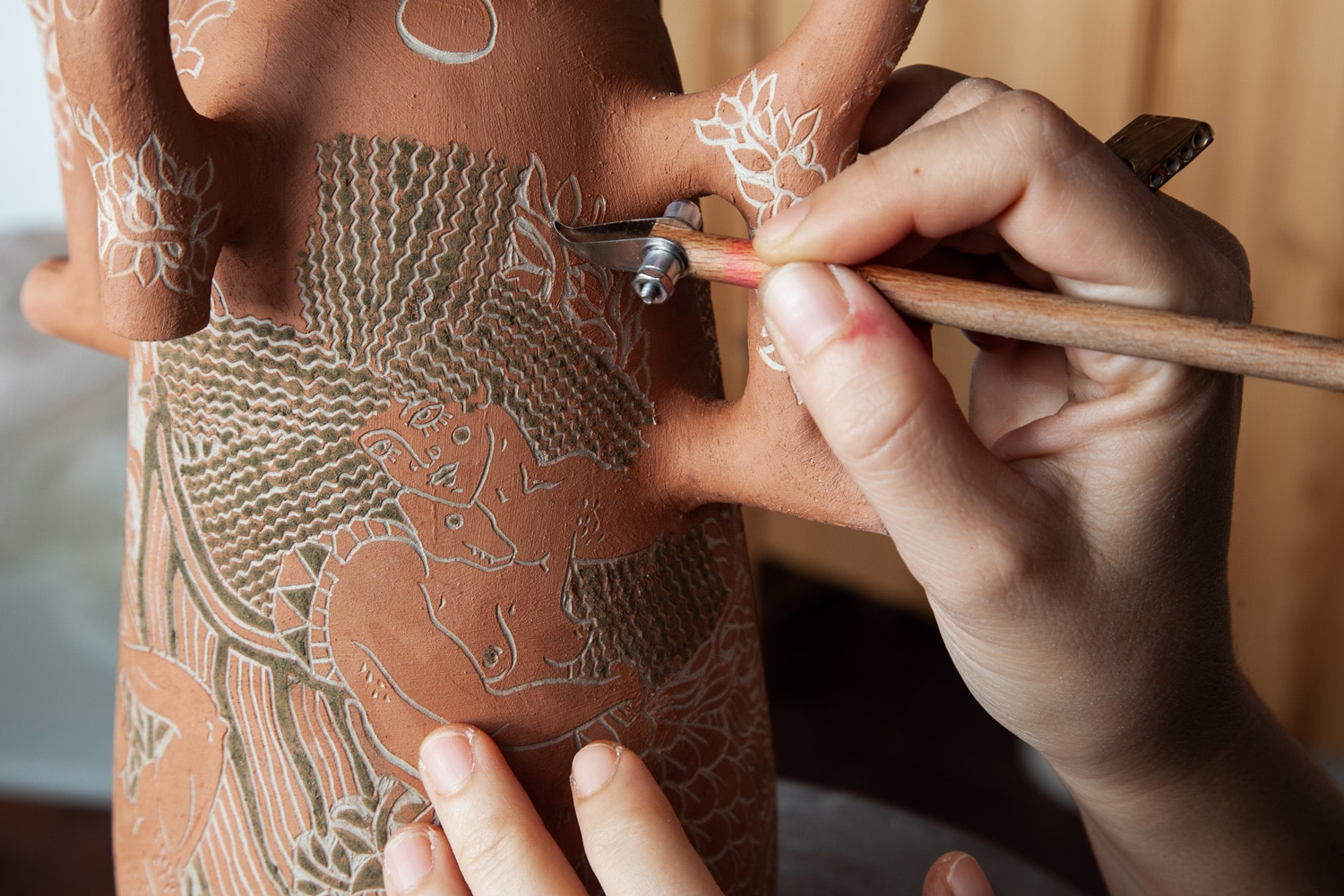 Ceramic decorator Clara Holt