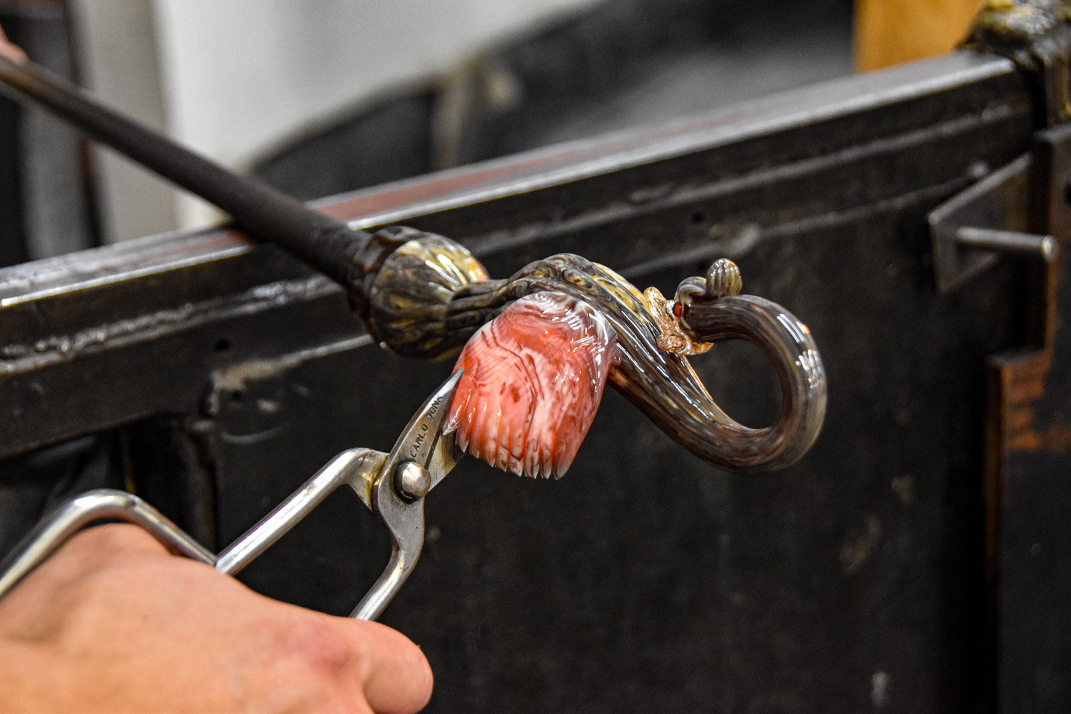 Glassblower Charlie Larouche-Potvin