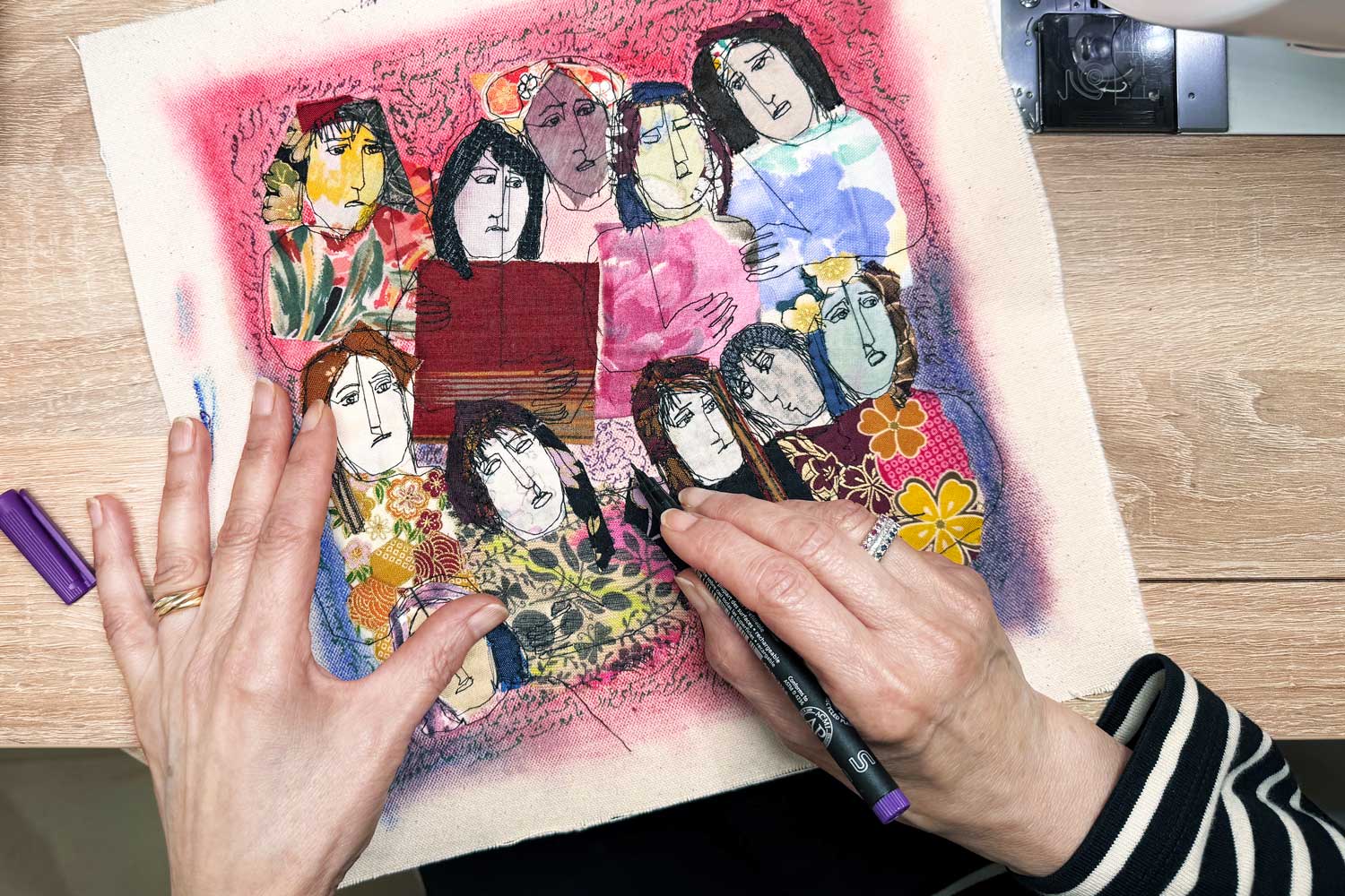 Collage artist Batool Showghi