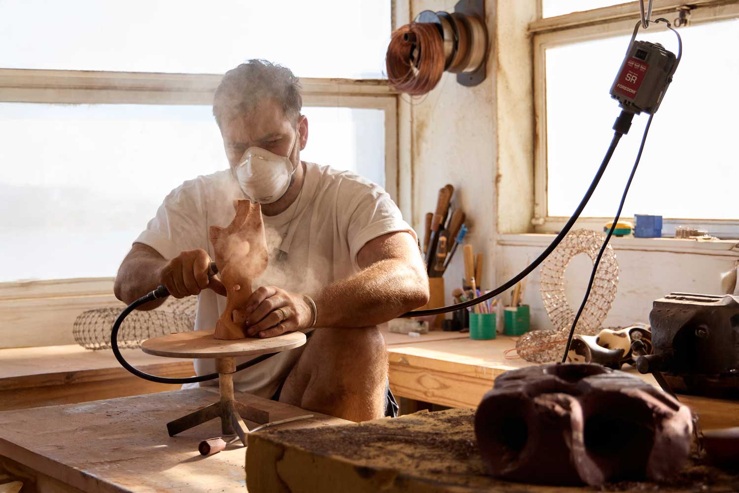 Mixed media sculptor Driaan Claassen