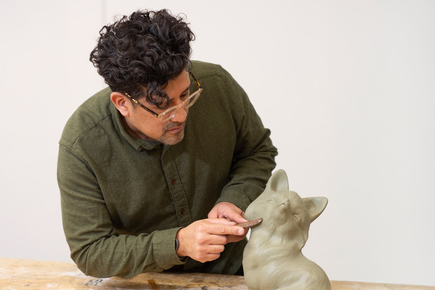 David Constantino Salazar Bronze sculpting