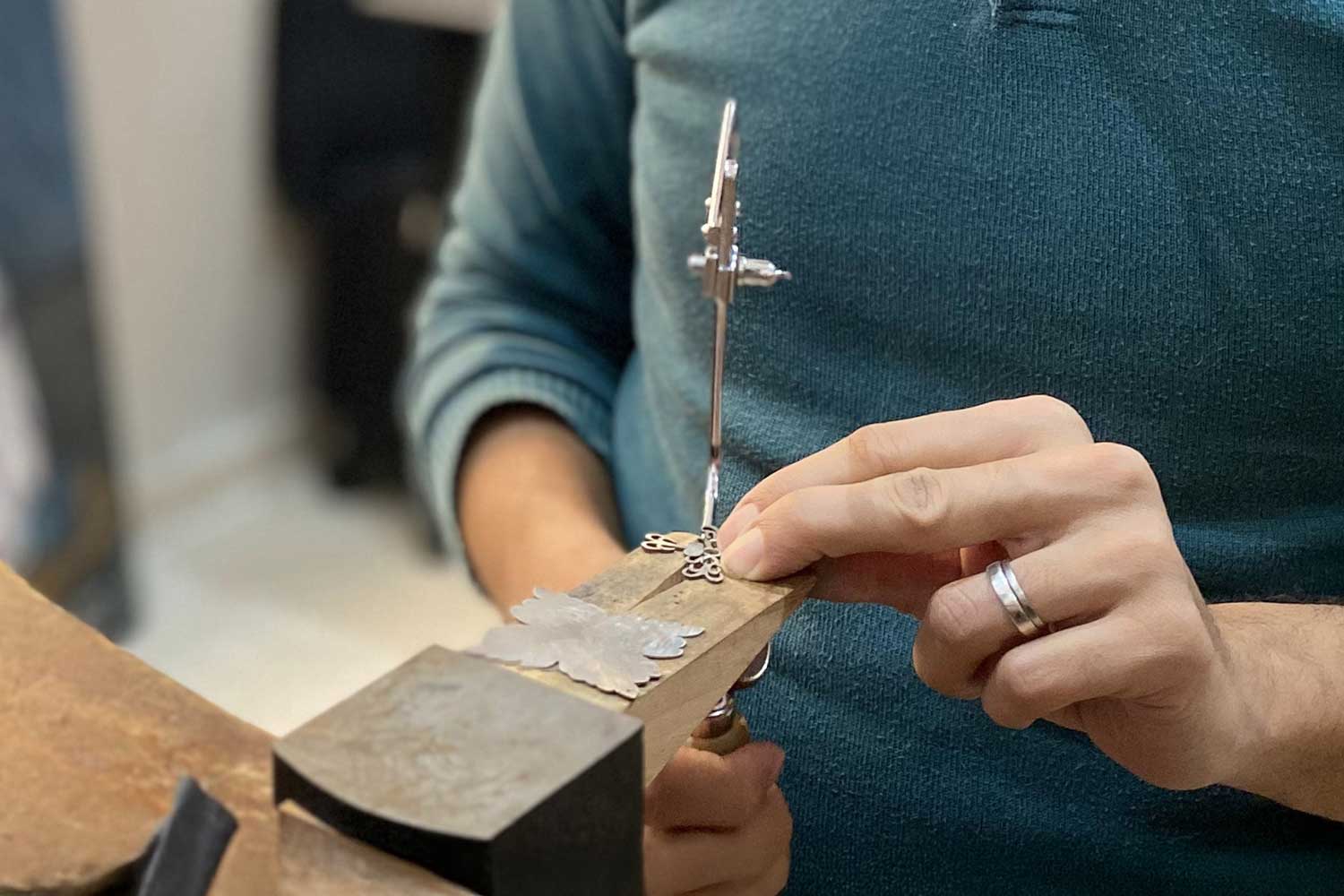 Jewellery maker Hicham Aguedach