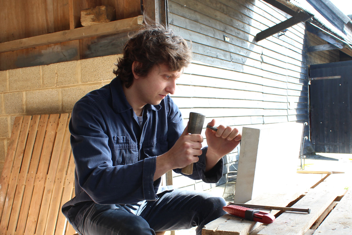 Edgar Ward Stone sculpting