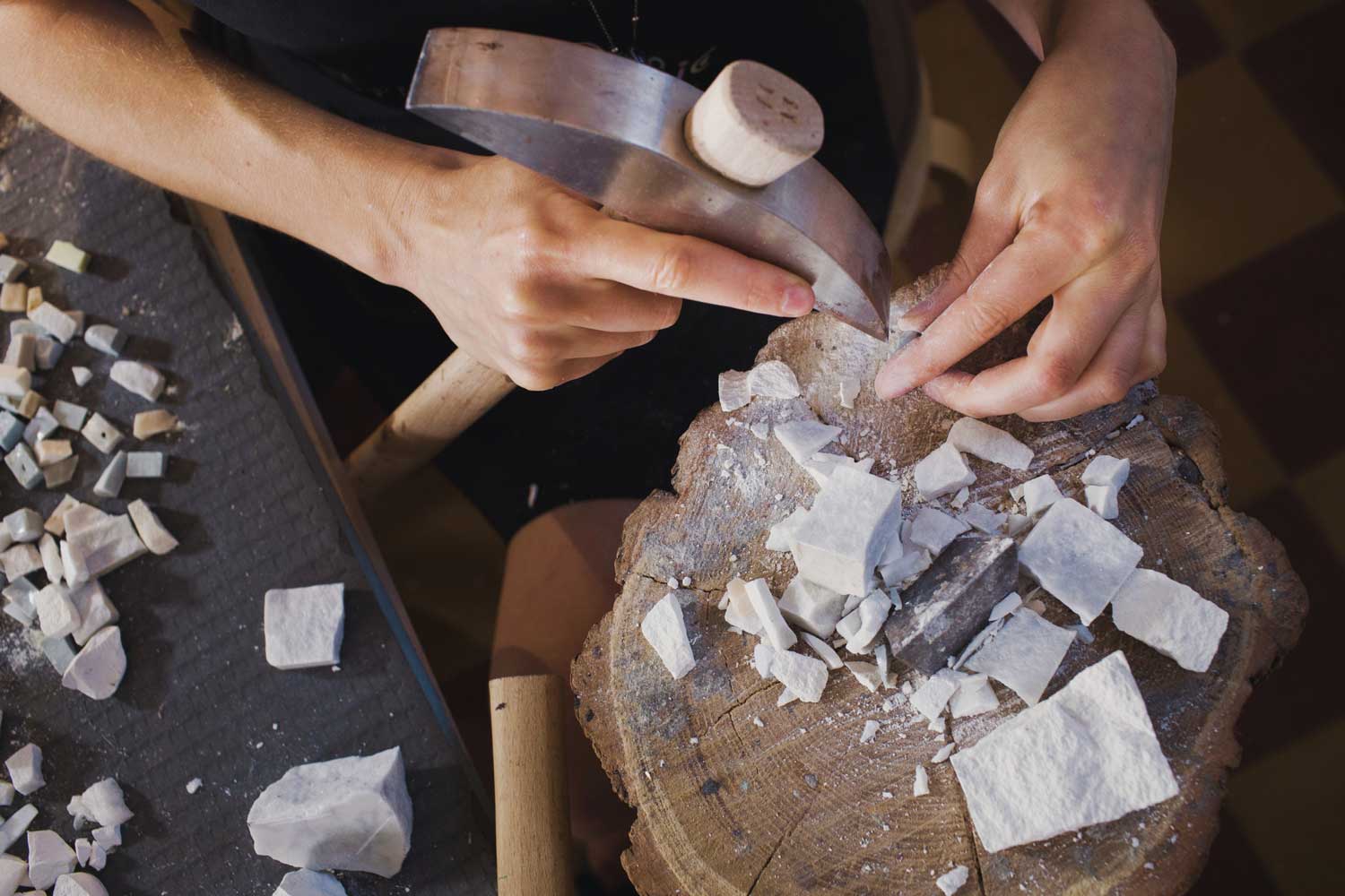 Mosaic maker Émilie Baudrais