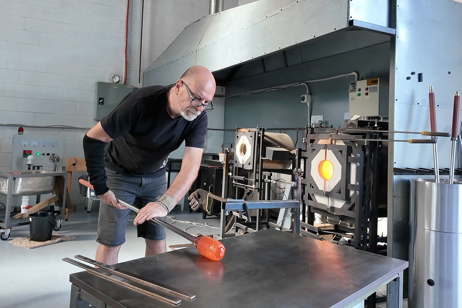 Anne Clifton & Peter Bowles Glass sculpting