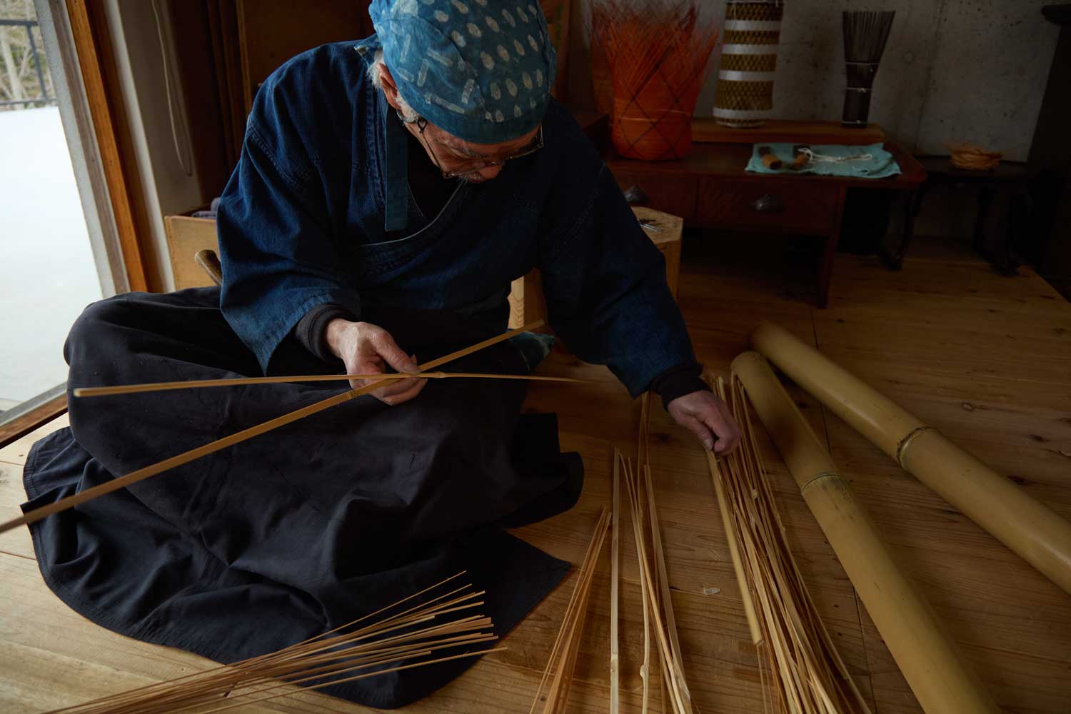 Bamboo artist Kyokusho Tanaka
