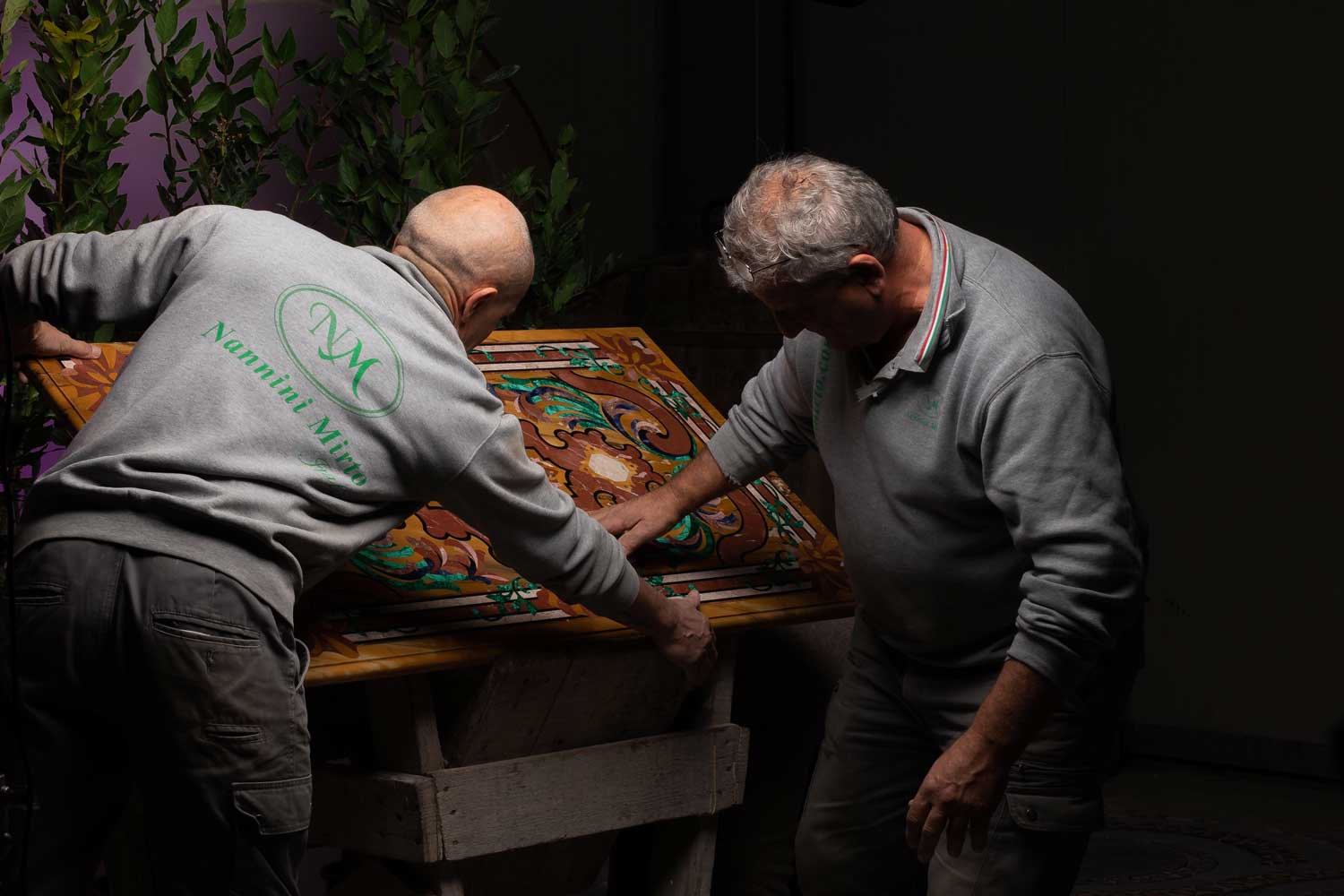Stone marquetry maker Nannini Mirto