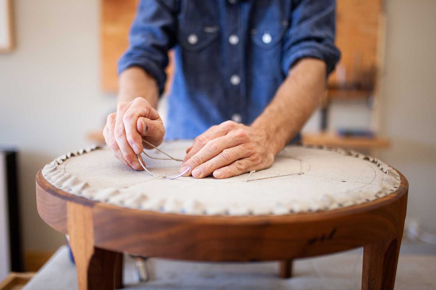 Upholsterer Matthew Nafranowicz