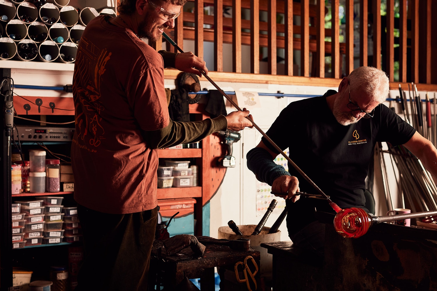 Glassblower Gordon Studio Glassblowers