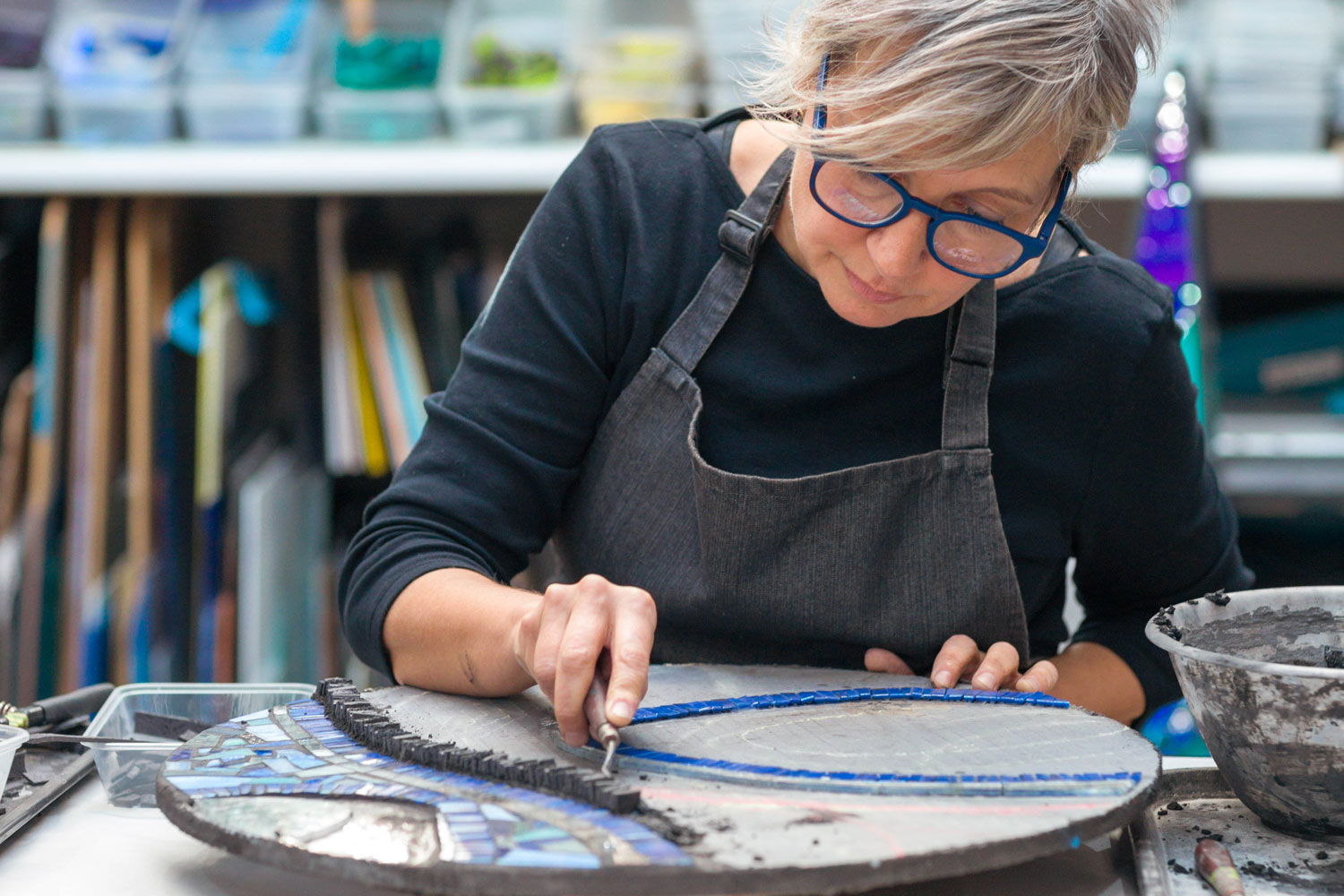 Mosaic maker Denise Jaques