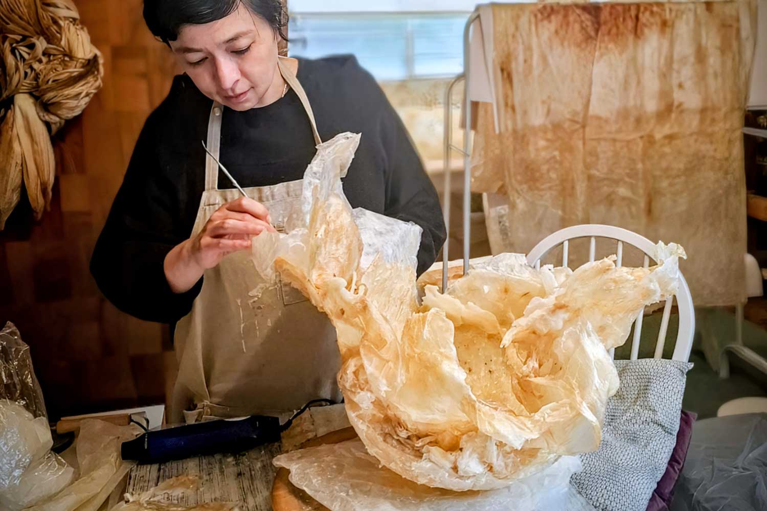 Textile sculptor Lulú Osnaya