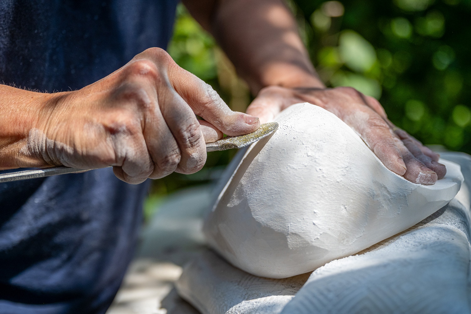 Stone sculptor Anne-Marie Grimler