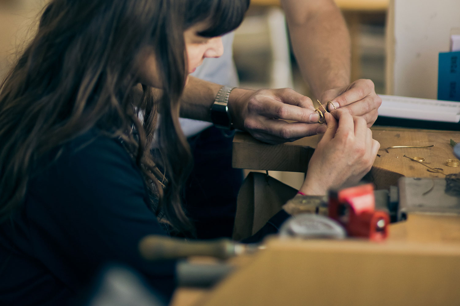 Luke Shimell & Emma Madden Jewellery making