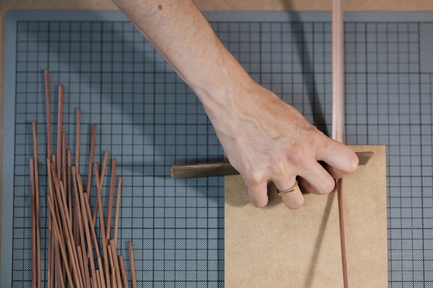 Straw marquetry maker Letizia Romanini