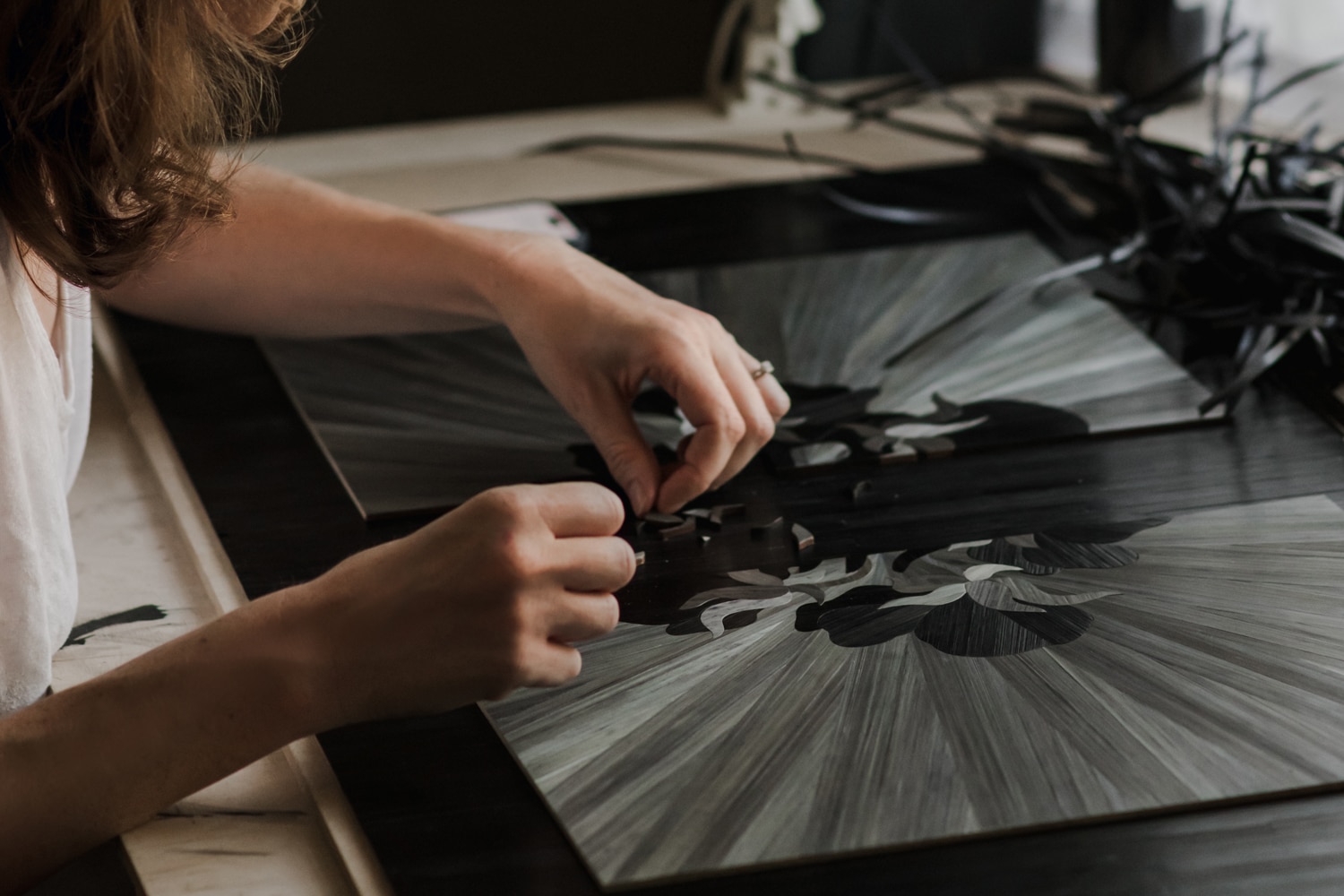 Straw marquetry maker Zofia Ursic Sobolewska