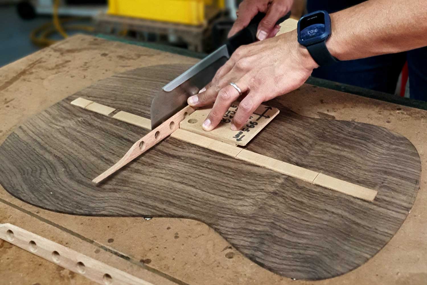 Adam Chan An acoustic guitar-building workshop in Singapore