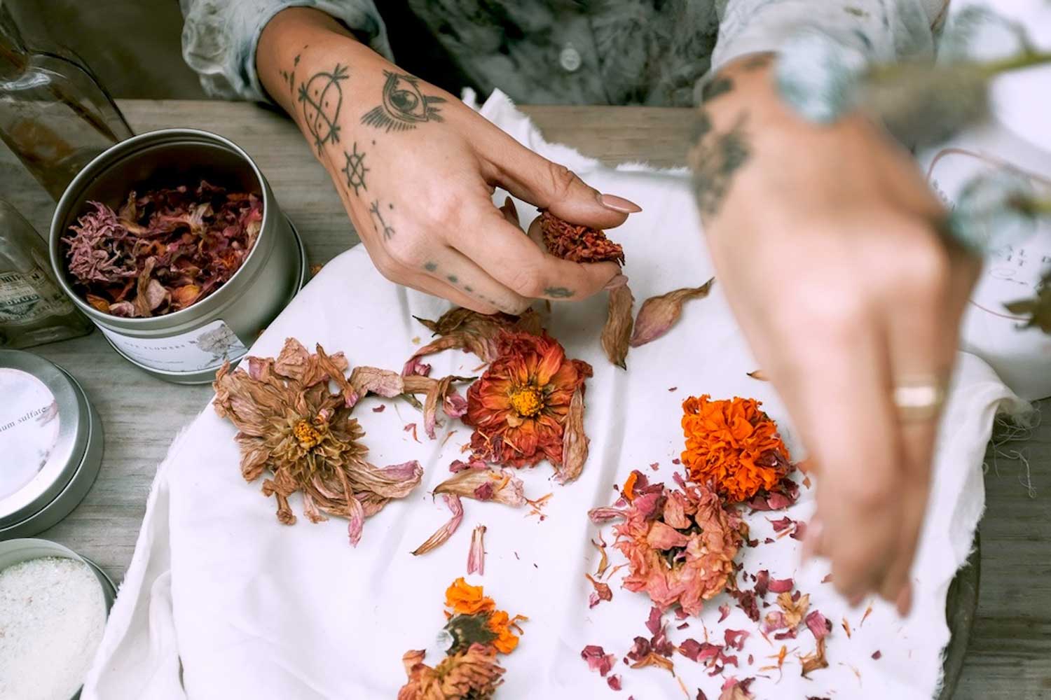 Textile dyer Cara Marie Piazza