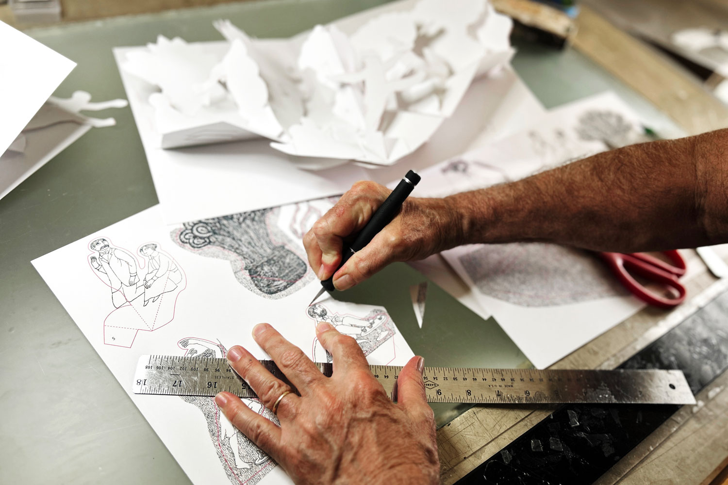 Paper artist Bruce Foster