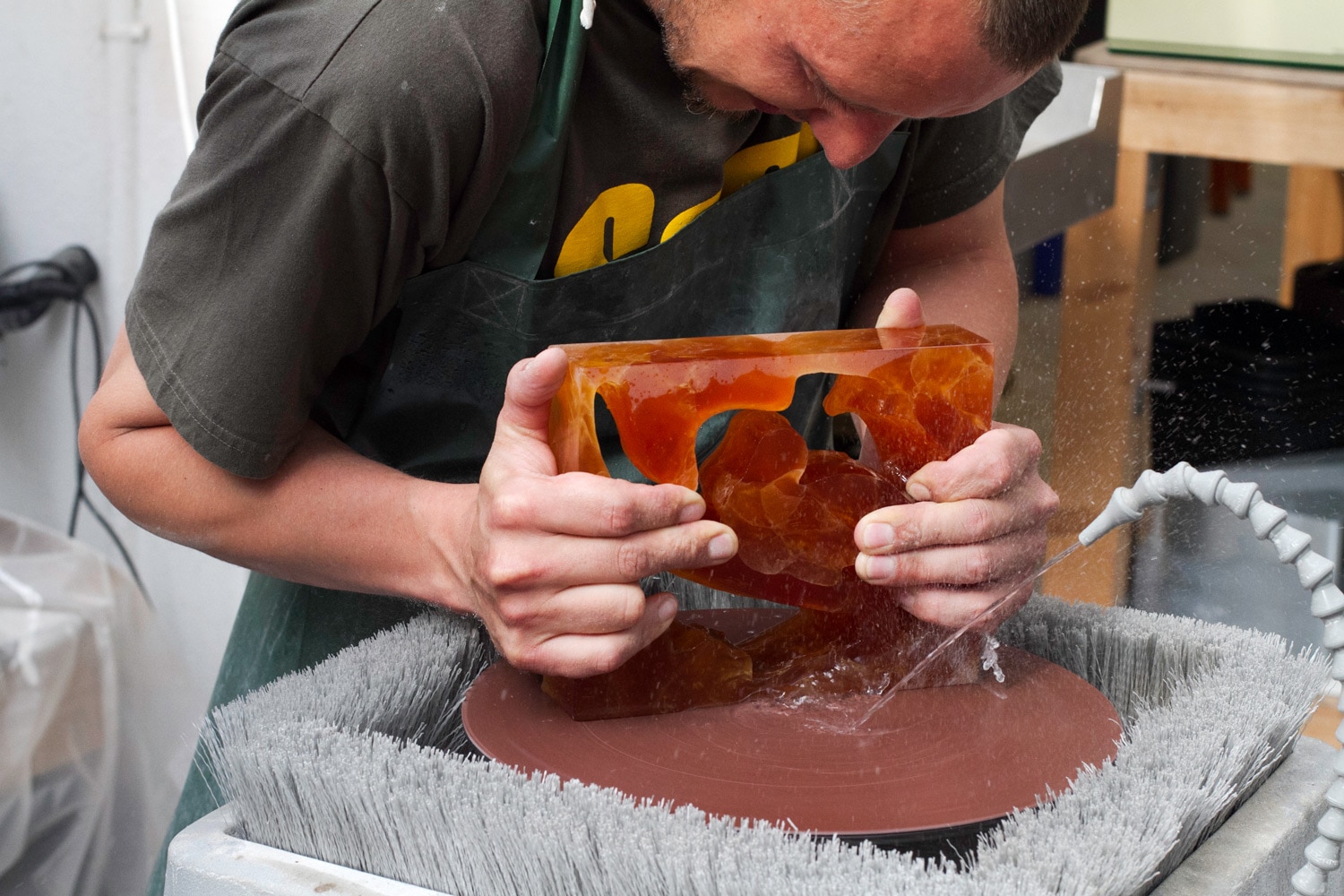 Glass sculptor Florian Rosier