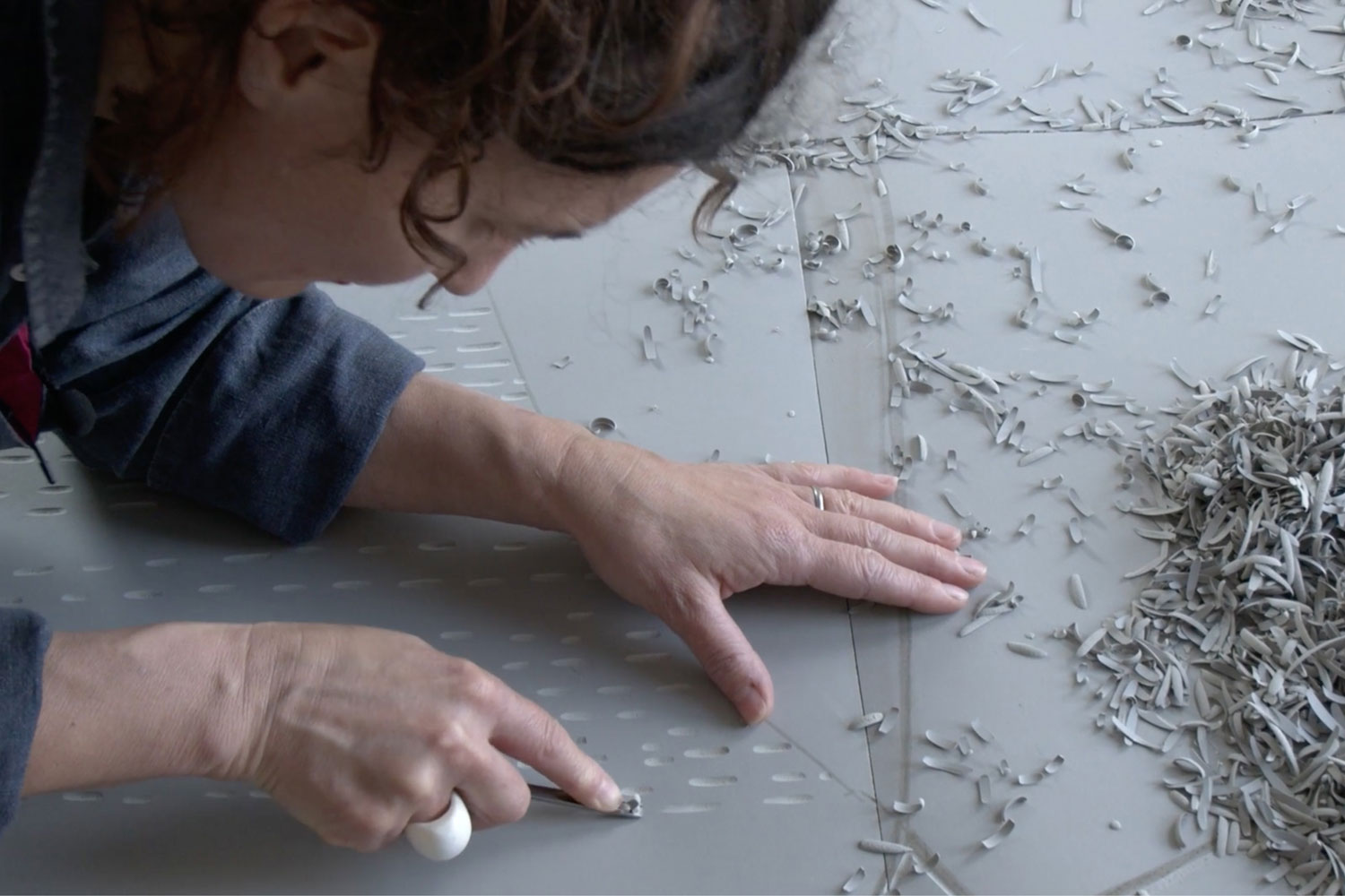 Katharine Gorham Linocut printmaking