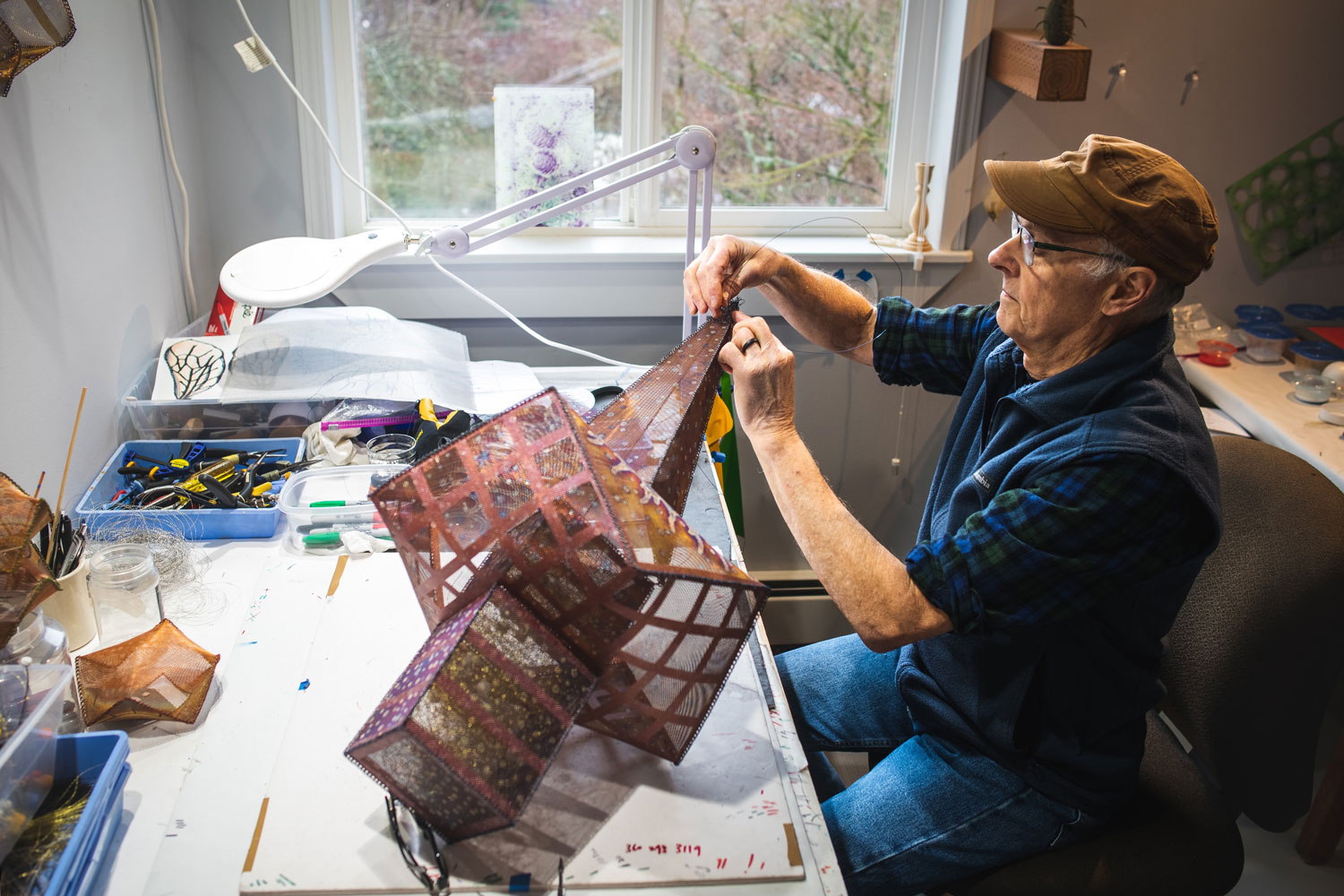 Metal sculptor Lanny Bergner