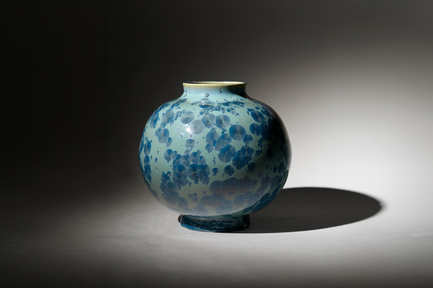 Sanjar Kubaev Azure (Kallik) Moonjar; Blossoms on Water