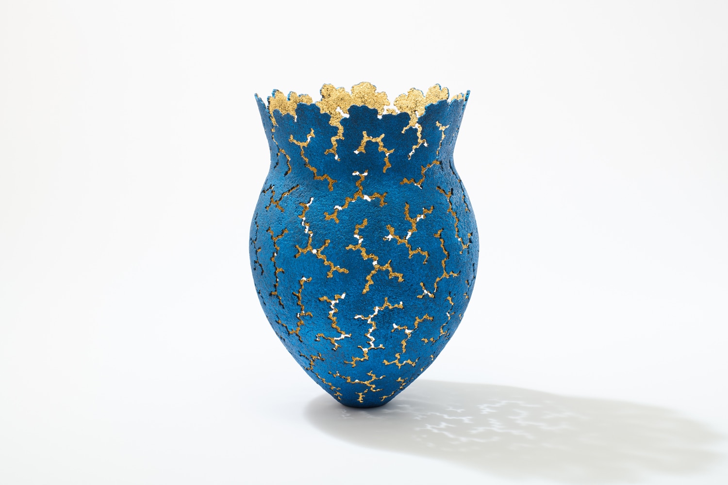 Kazuhiro Toyama Blue Hatch Vase