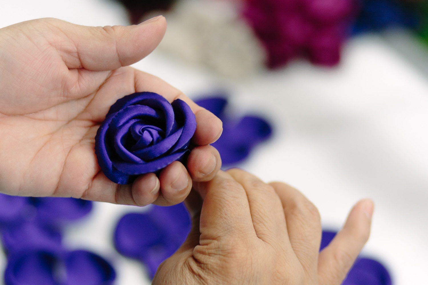 M&S Schmalberg Fabric flower making in New York City