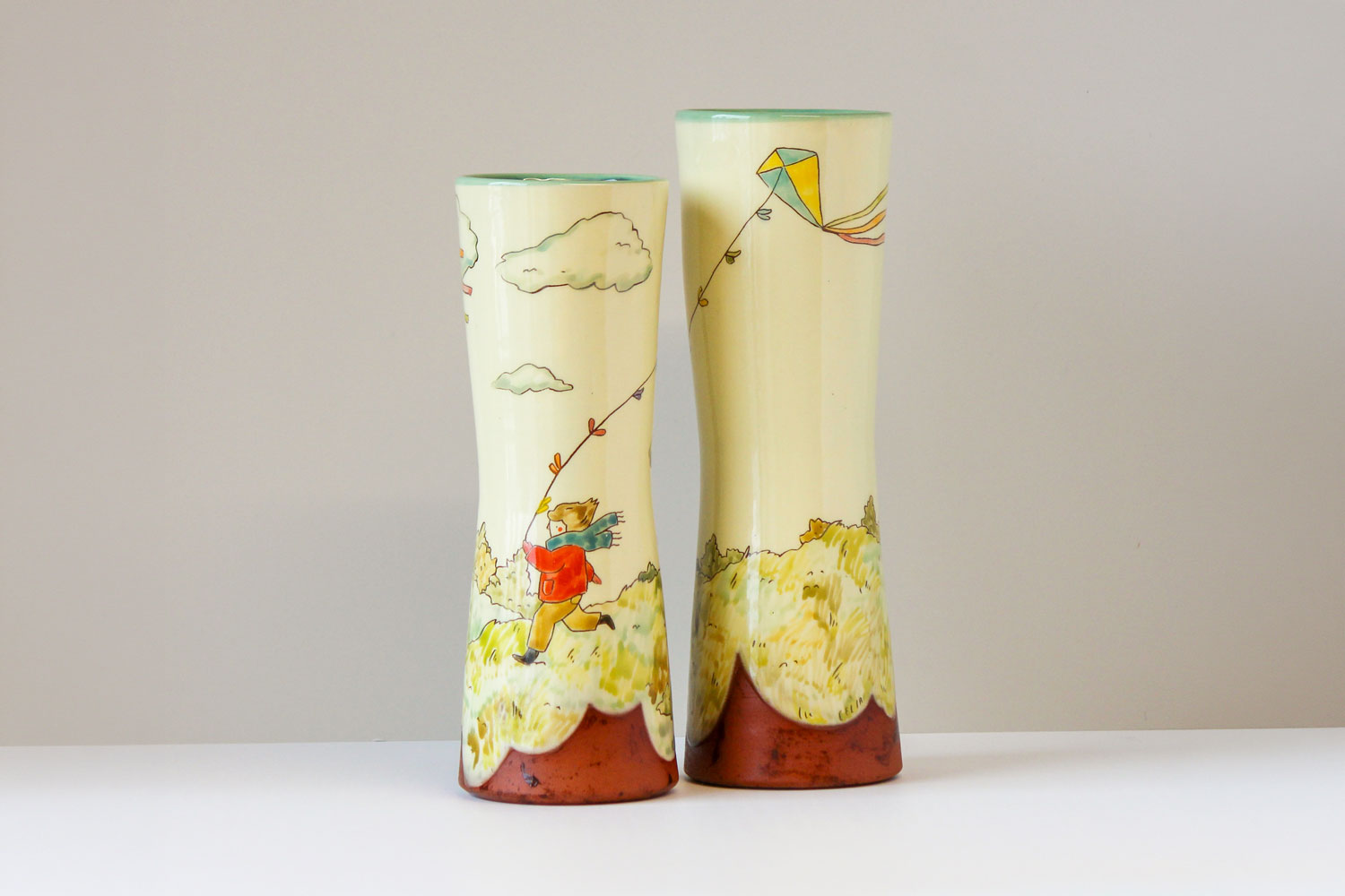 Celia Feldberg Kite Flier Vases