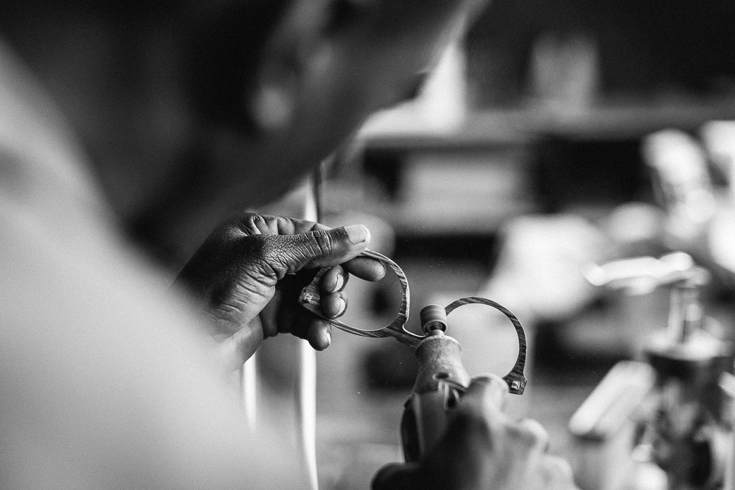 Ballo Eyewear making