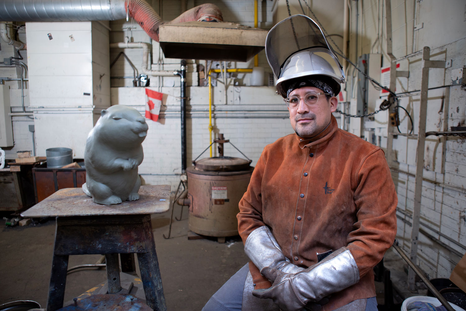 David Constantino Salazar Bronze sculpting