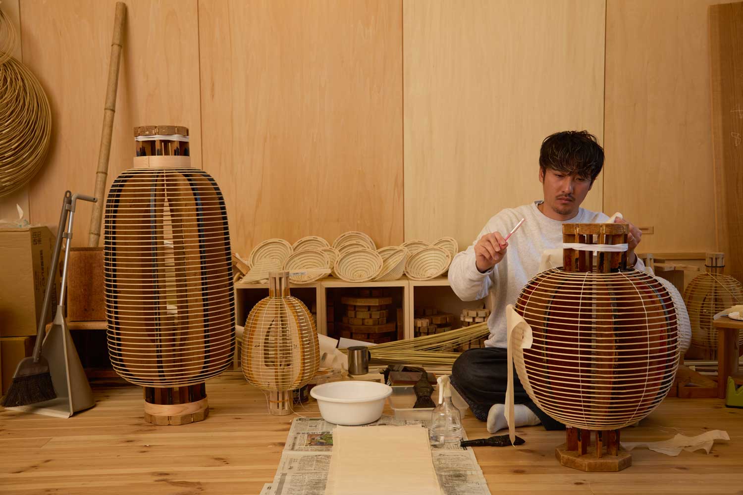 Lamp maker Ryo Kojima