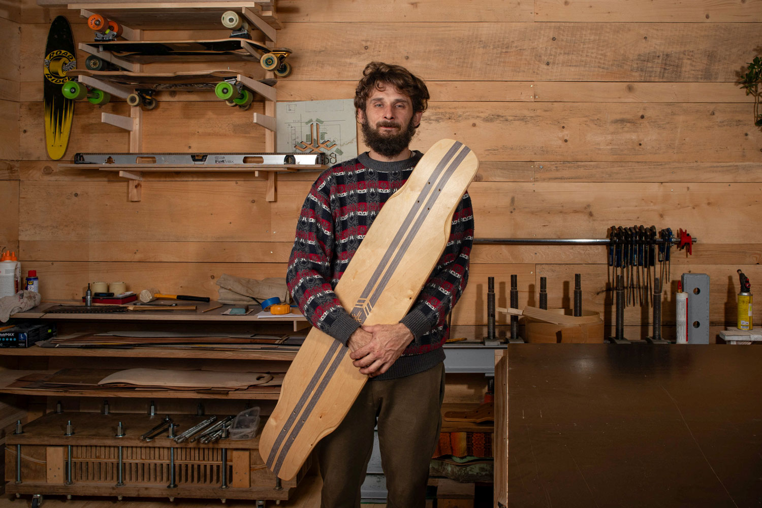 Jānis Jirgens Skateboard making
