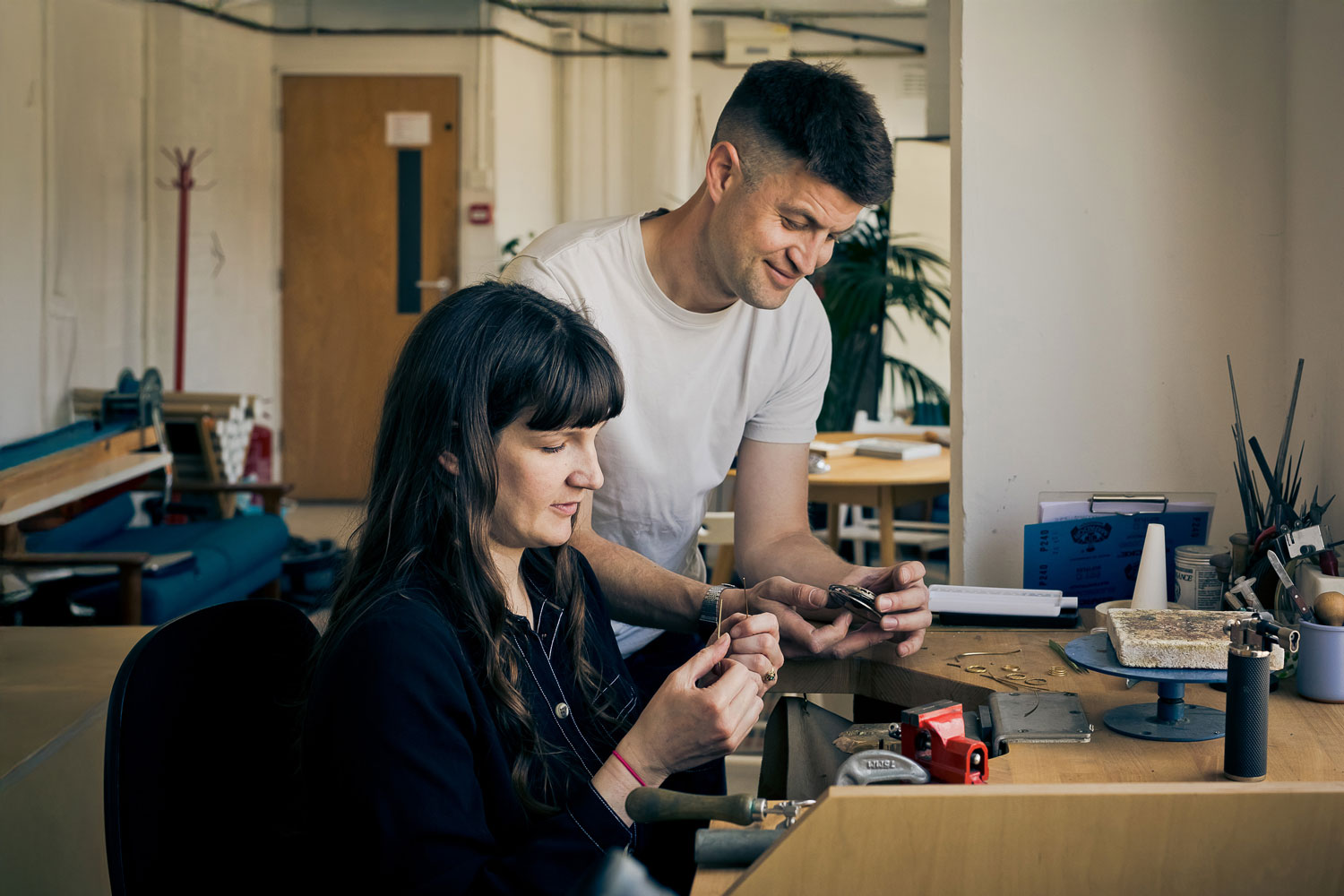 Luke Shimell & Emma Madden Jewellery making