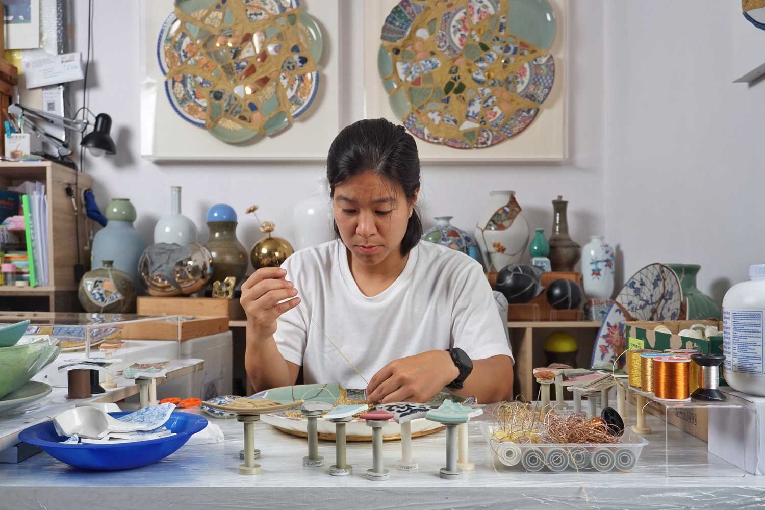 Gold thread embroiderer Thanistha Nunthapojn