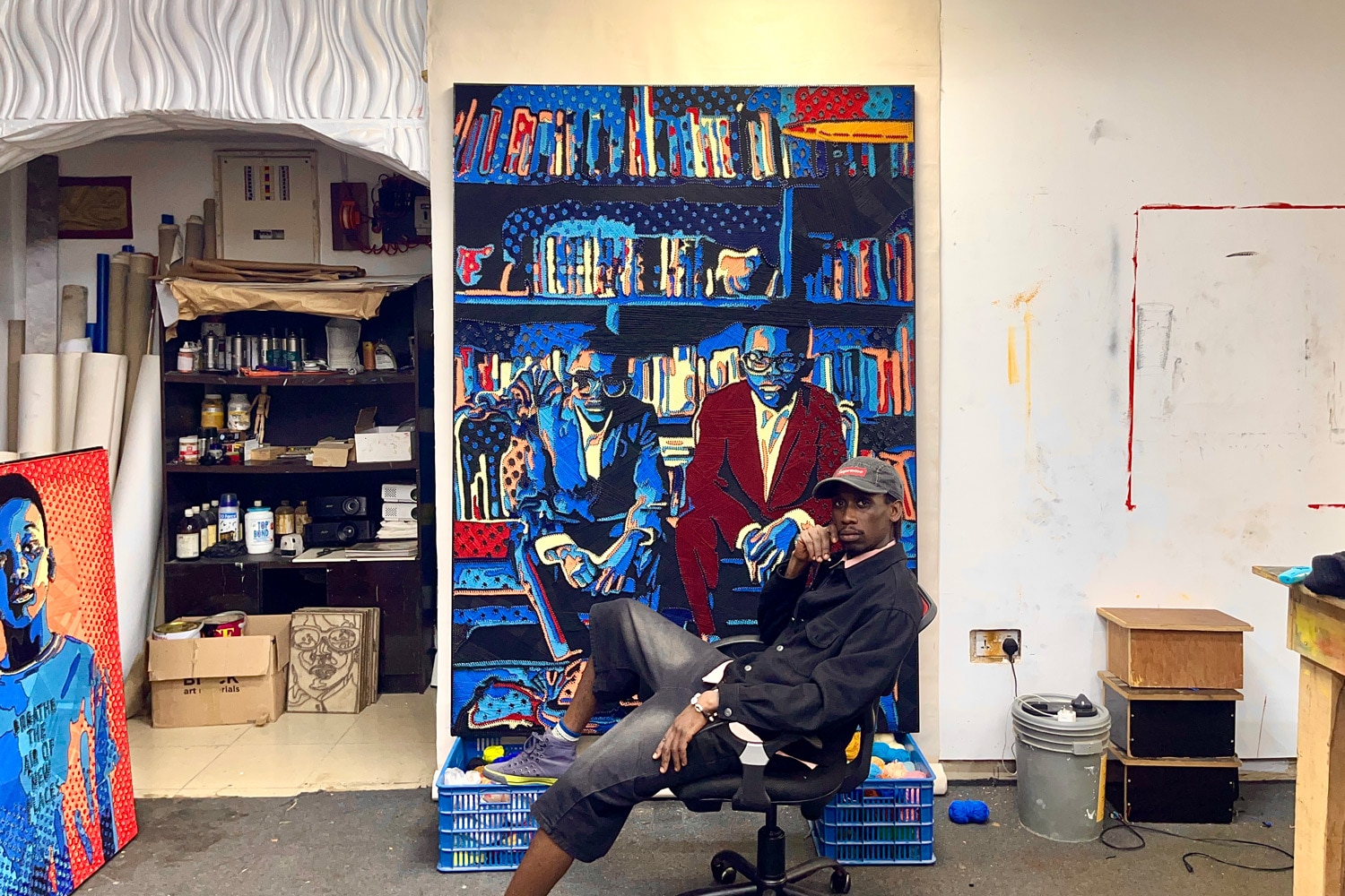 Tapestry maker Joshua Michael Adokuru