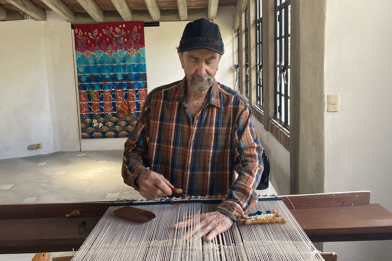 Jean Pierre Larochette & Yael Lurie Tapestry making