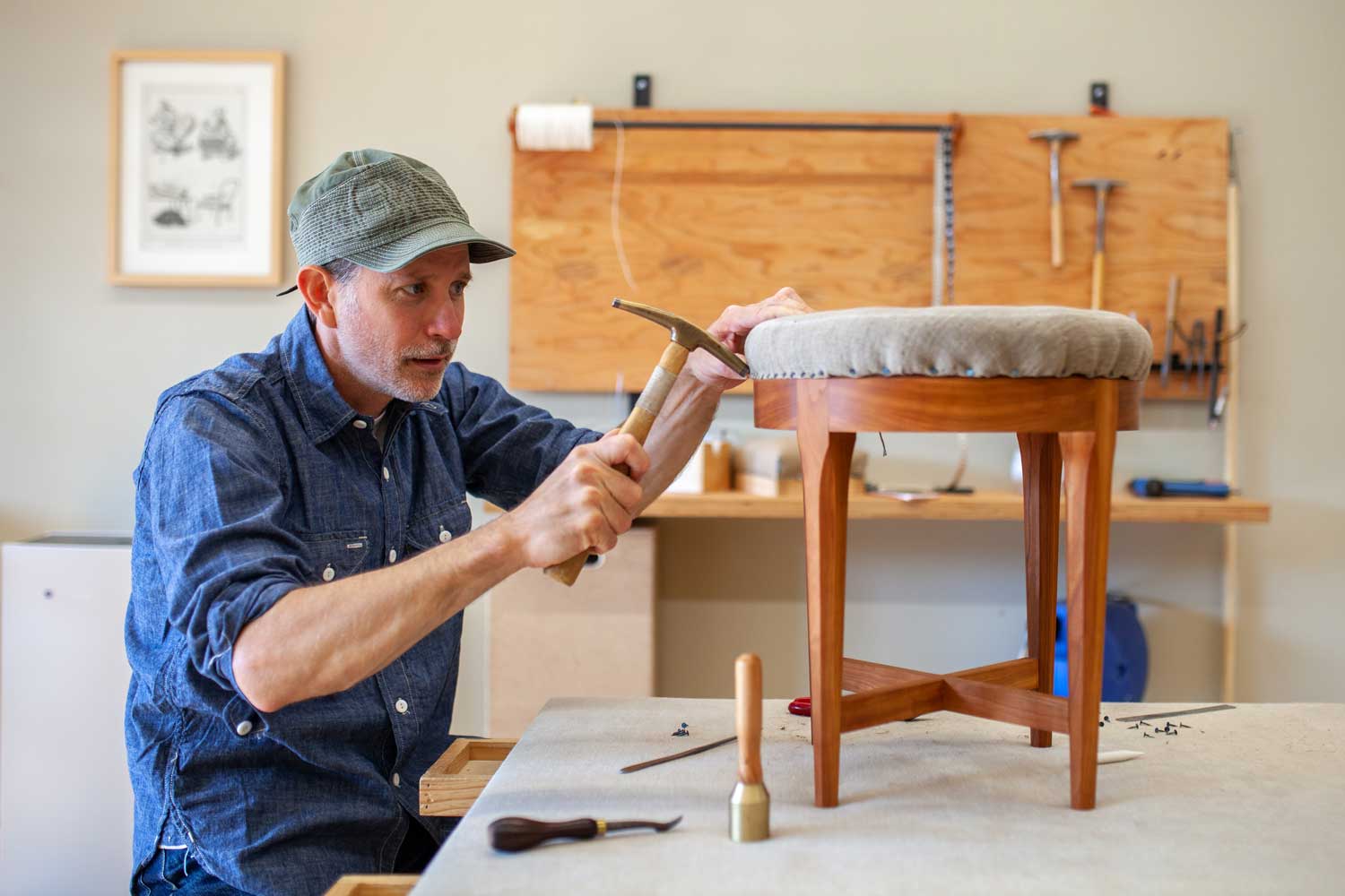 Upholsterer Matthew Nafranowicz