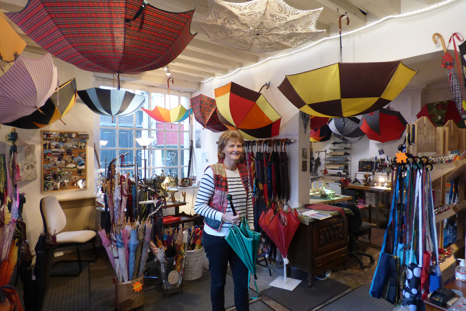 Nathalie Fraudeau Umbrella making