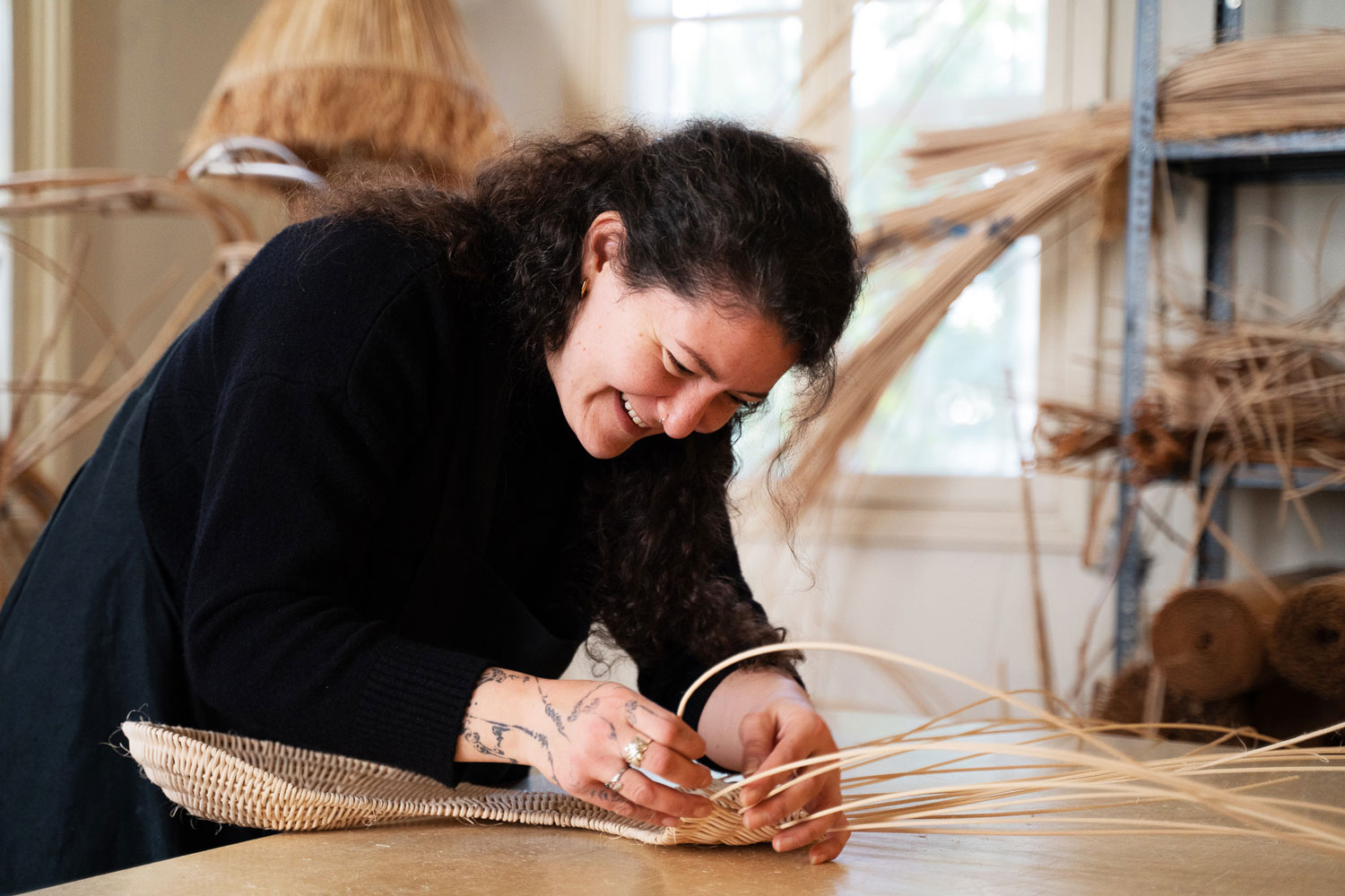 Wicker sculptor Dima Stephan