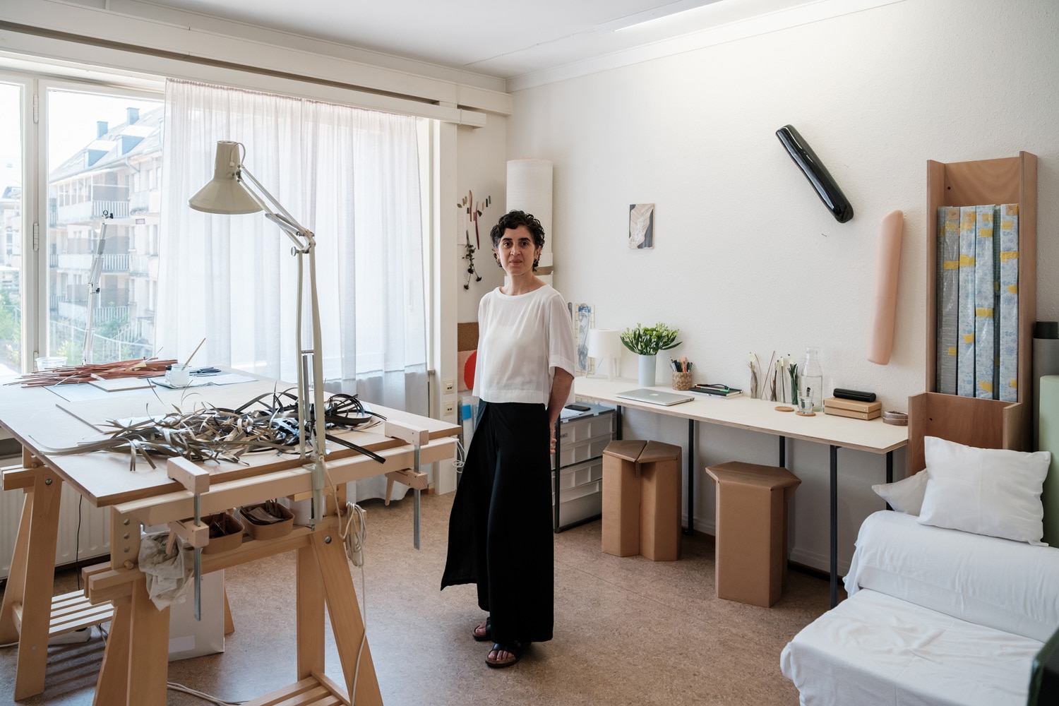 Straw marquetry maker Letizia Romanini
