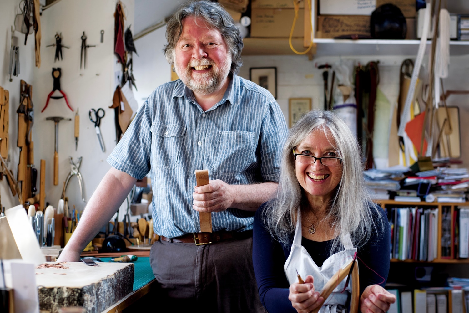 Leatherworker Neil Macgregor & Valerie Michael