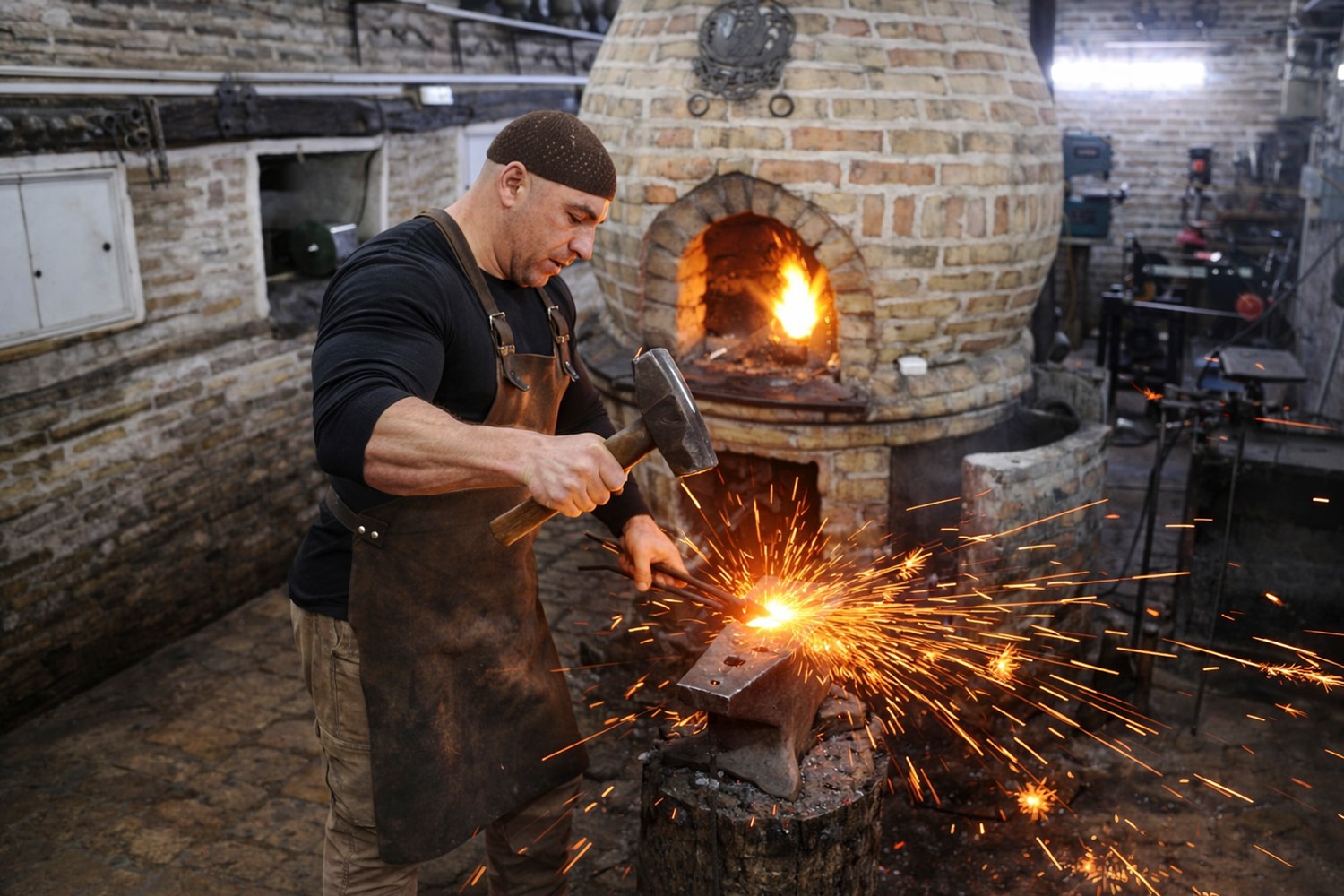 Blacksmith Shavkiddin Kamalov