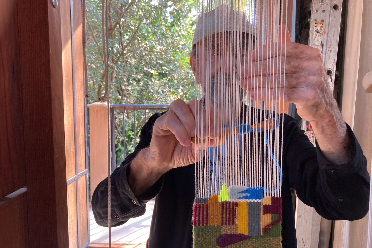 Jean Pierre Larochette & Yael Lurie Tapestry making