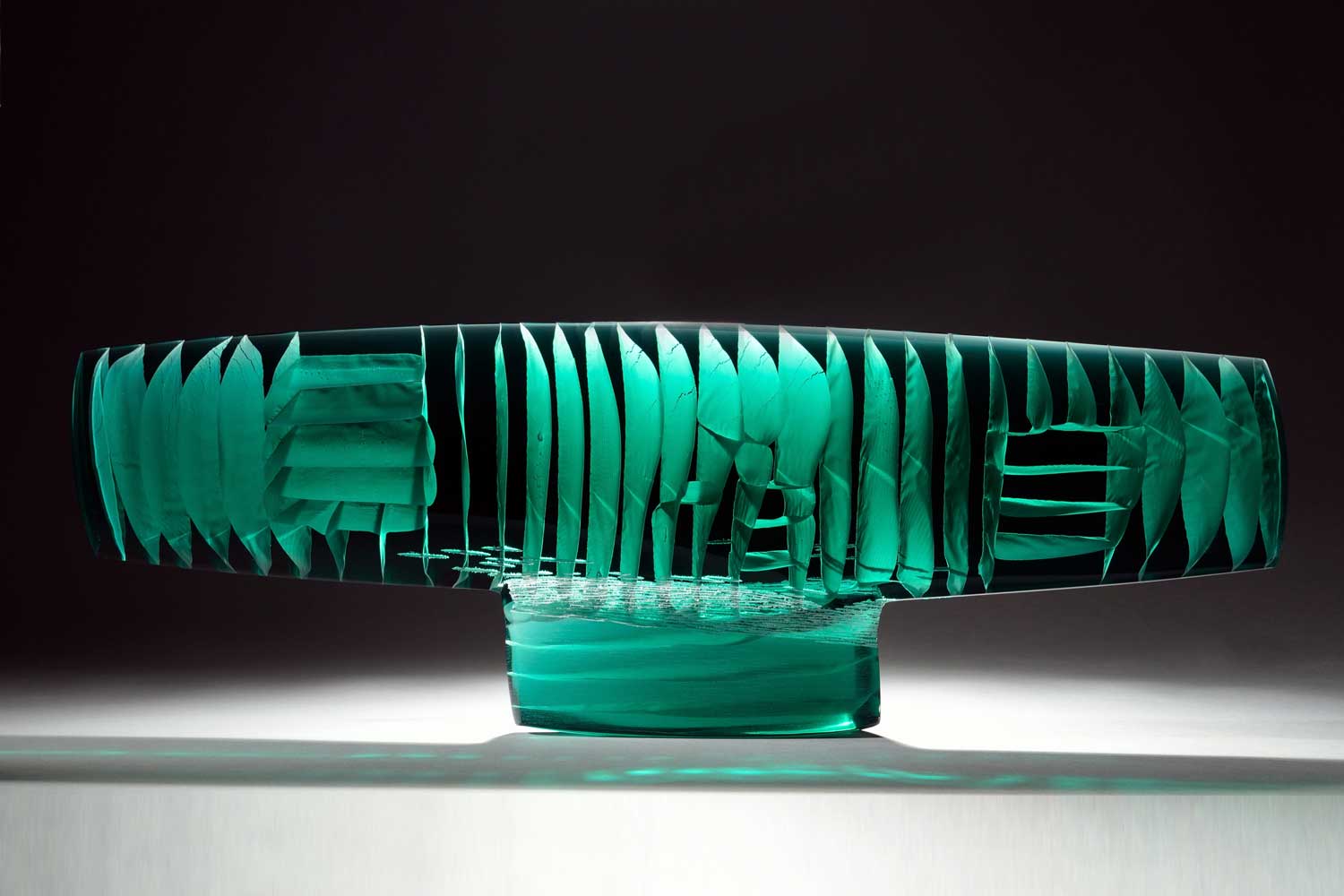 Glass sculptor Richard Jackson