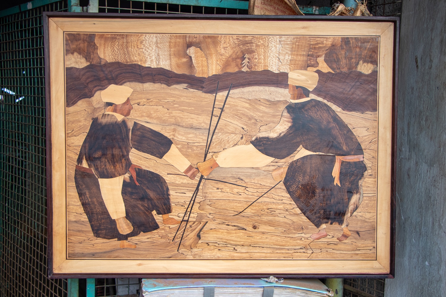 Wood marquetry maker Suresh Mohan