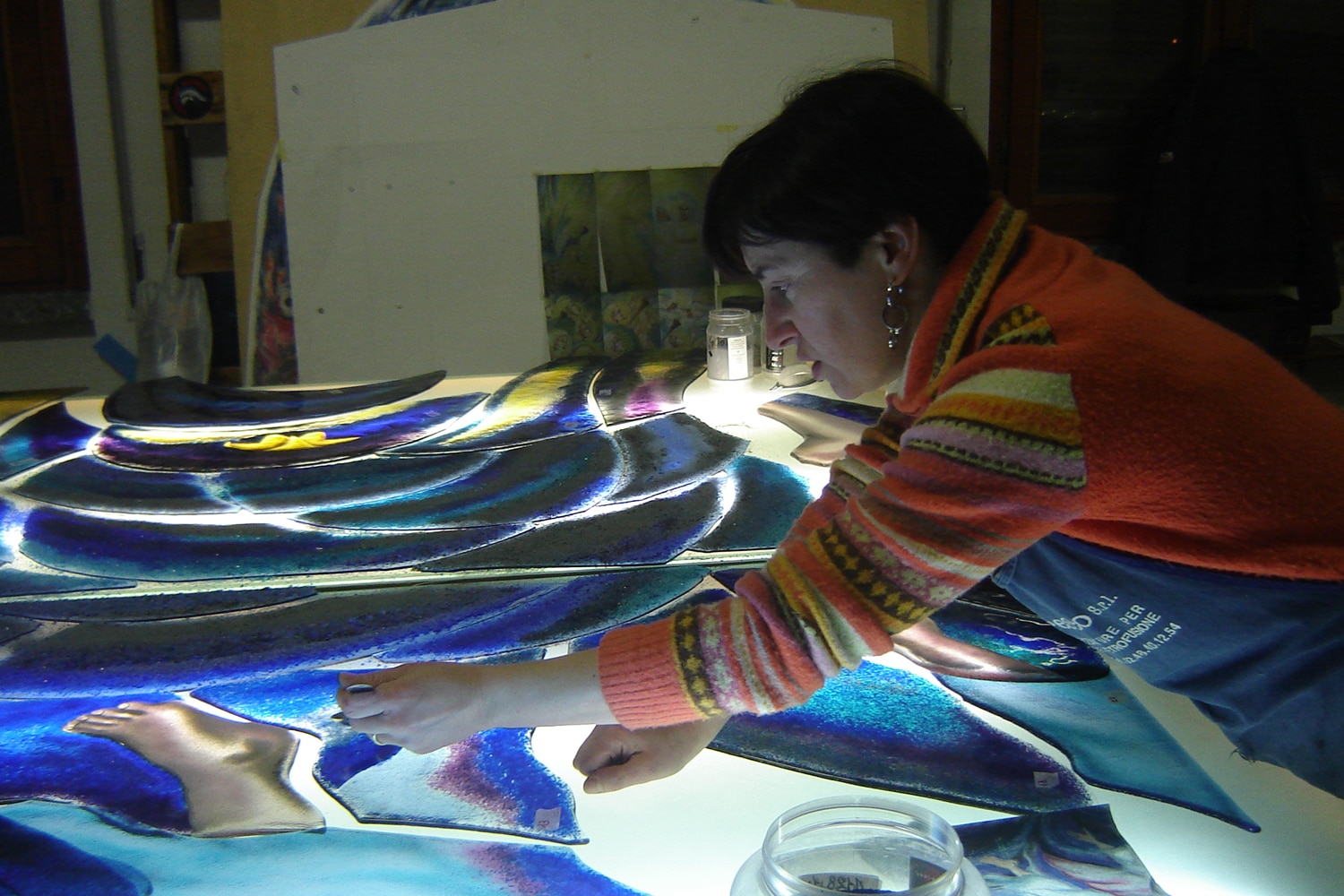 Glass melting course near Pavia
