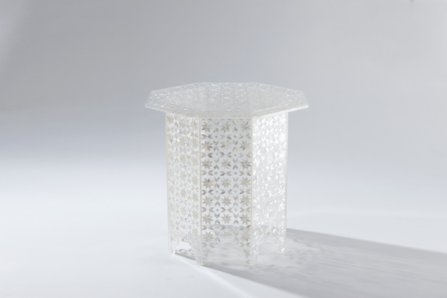 Clear Octagonal Table