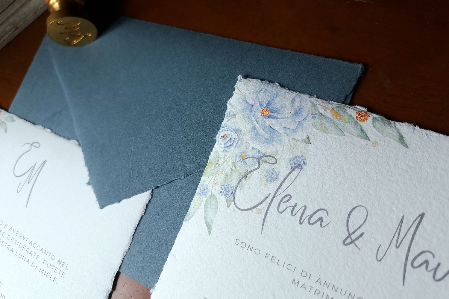 Marco Castellini & Michela Bertanza Wedding invitation 1