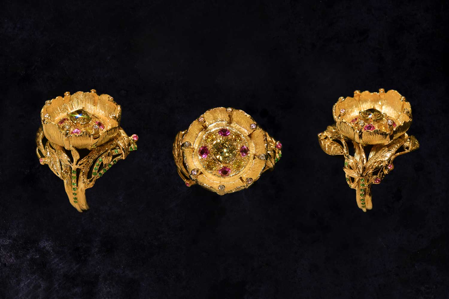 Surya Mathew Japanese peony ring